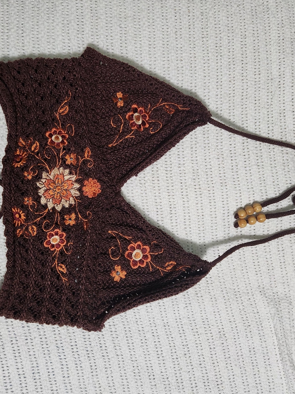 Romwe Crocheted Knit Halter Crop Top - Picture 11 of 13
